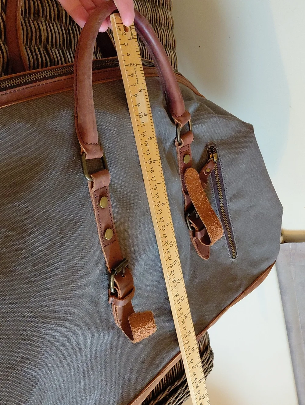 S-Zone Canvas & Leather Weekender Bag/Luggage